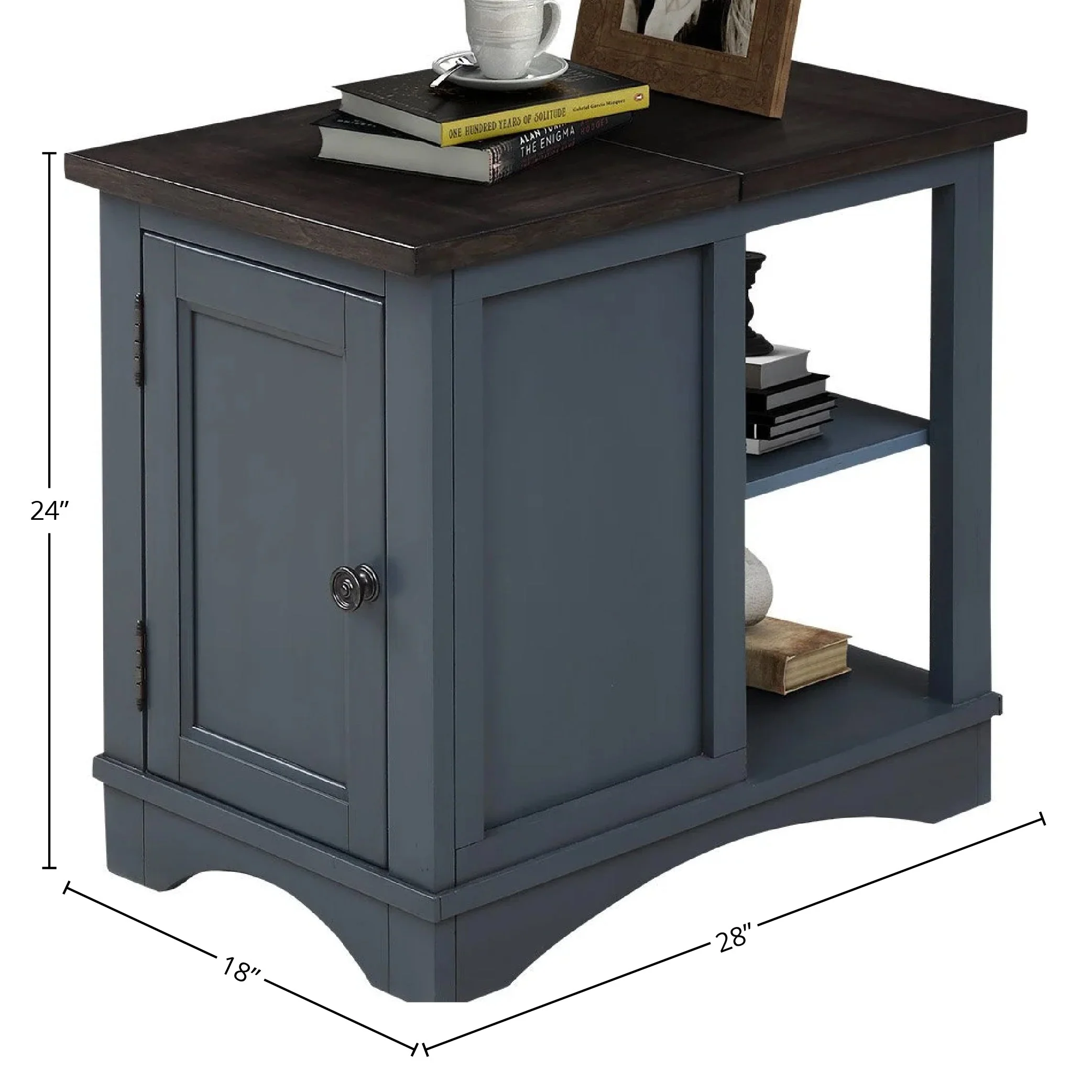 AMERICANA MODERN - DENIM Chairside Table - Image 3