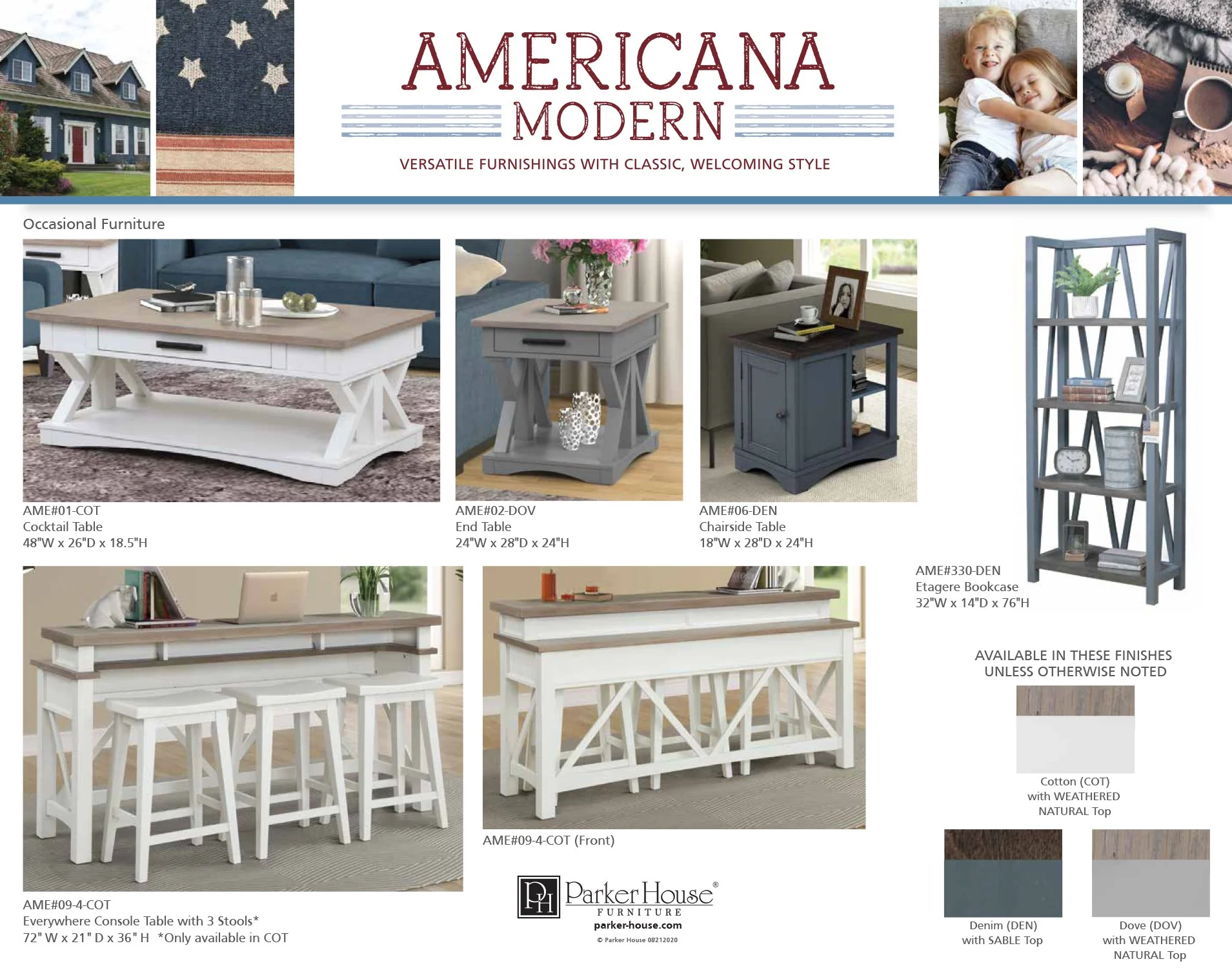 AMERICANA MODERN - COTTON 60" Writing Desk - Image 4
