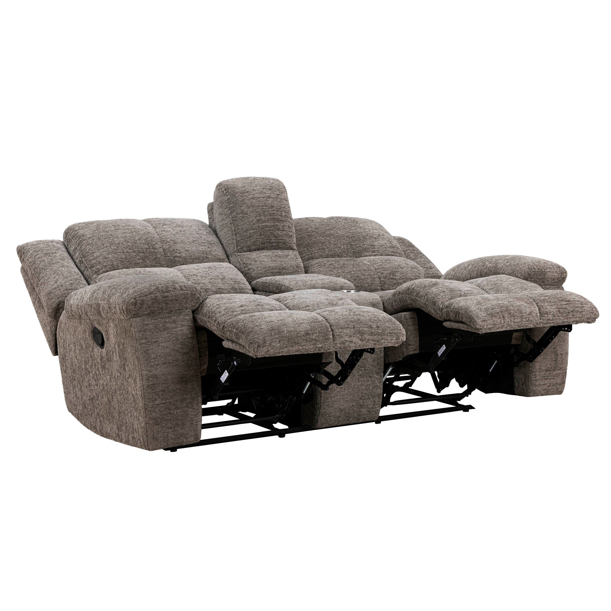 BUSTER - CABOT STONE Manual Dual Reclining Console Loveseat - Image 4