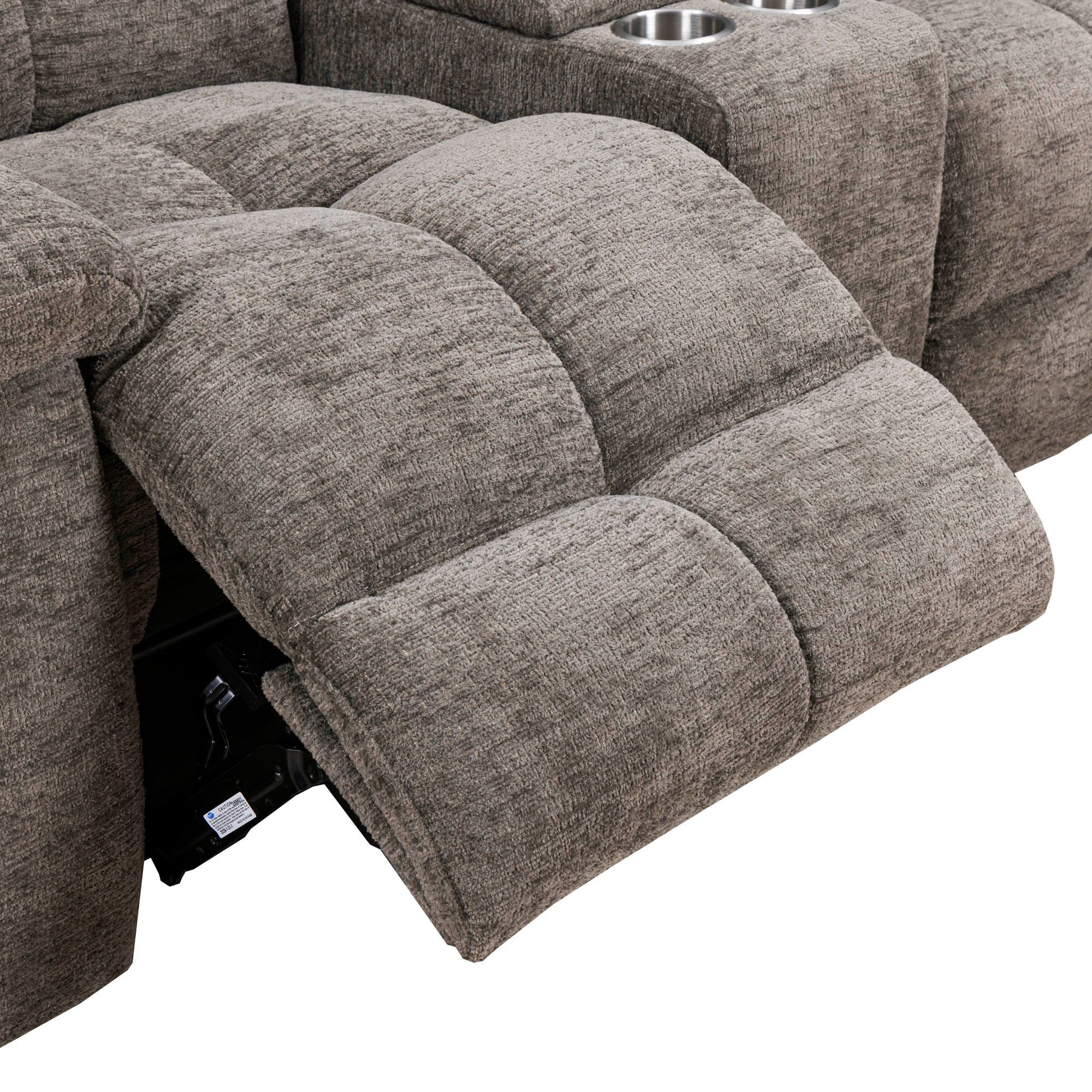 BUSTER - CABOT STONE Manual Dual Reclining Console Loveseat - Image 5