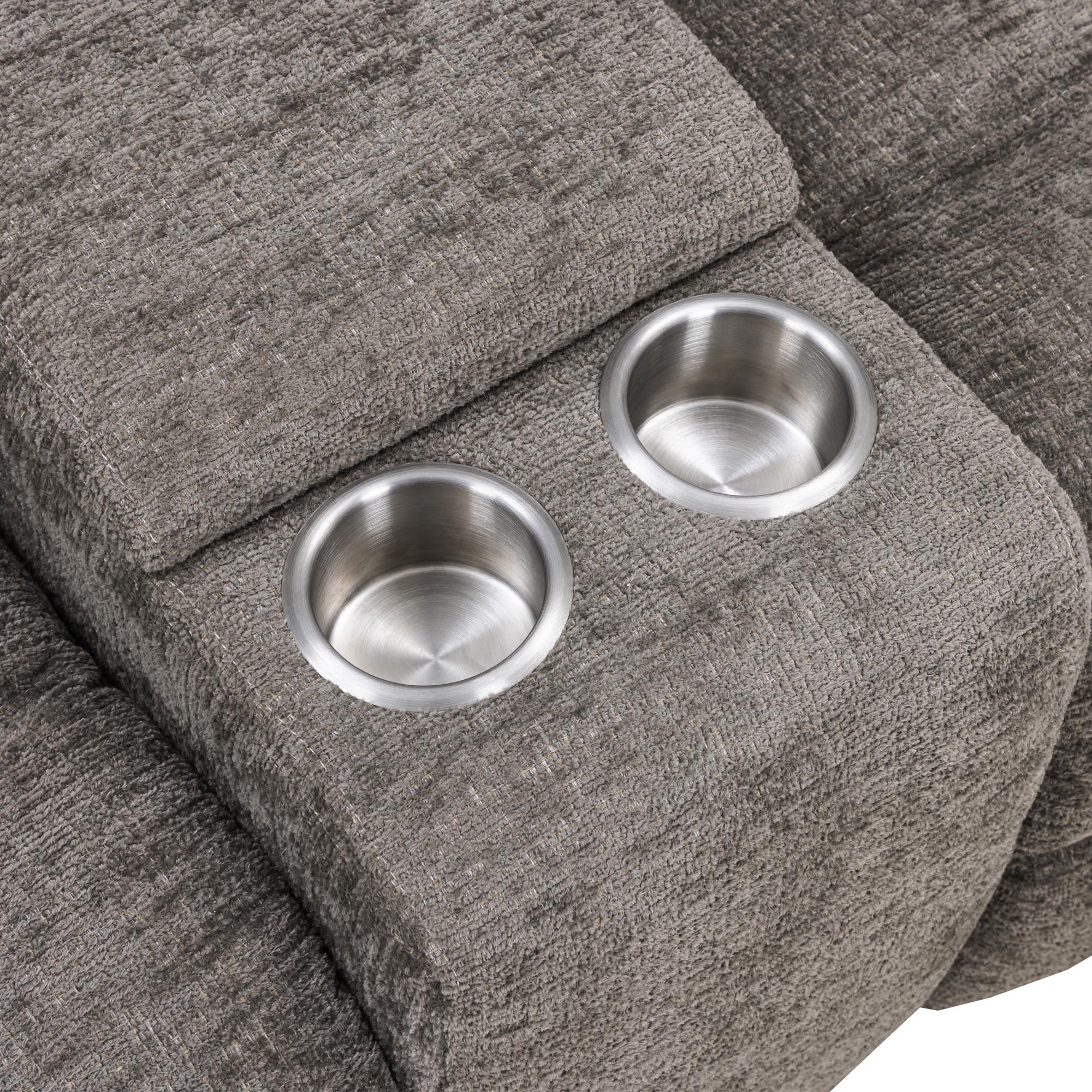 BUSTER - CABOT STONE Manual Dual Reclining Console Loveseat - Image 7