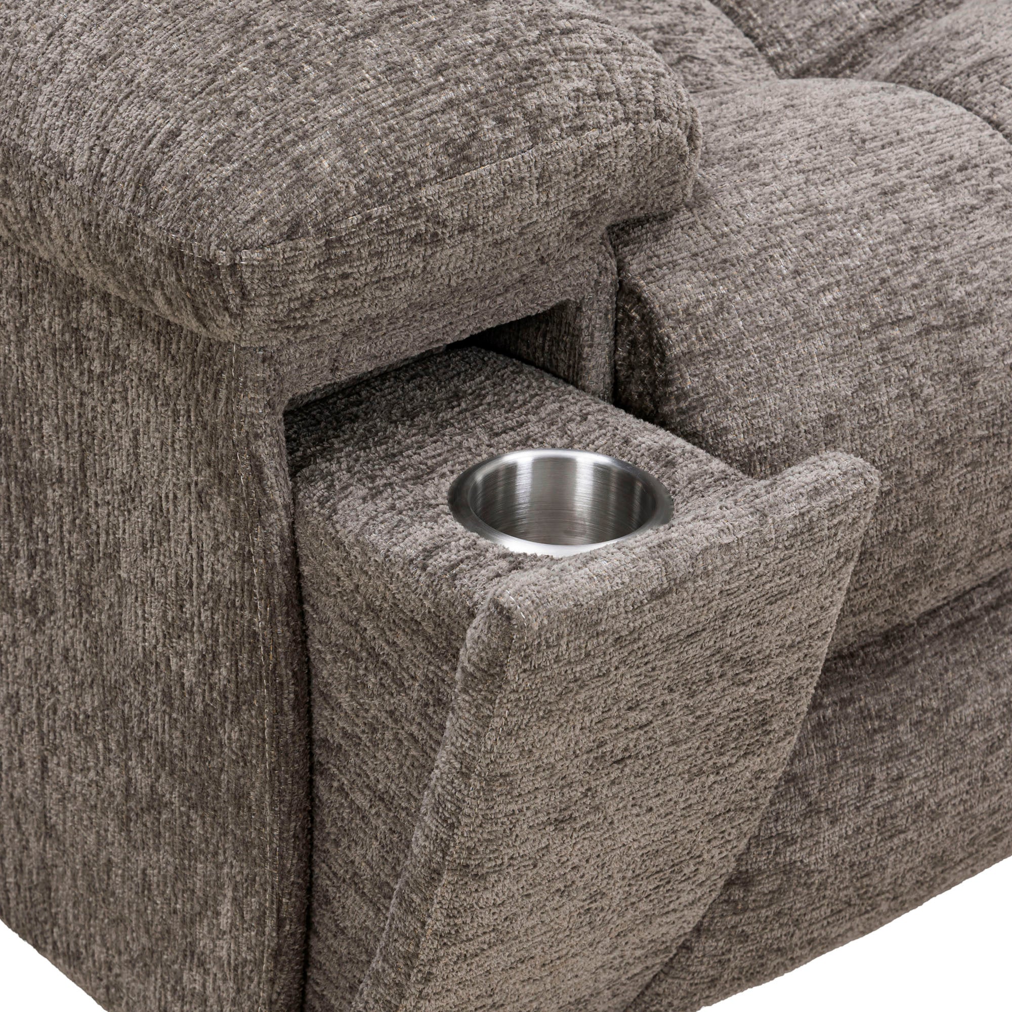 BUSTER - CABOT STONE Manual Dual Reclining Console Loveseat - Image 8