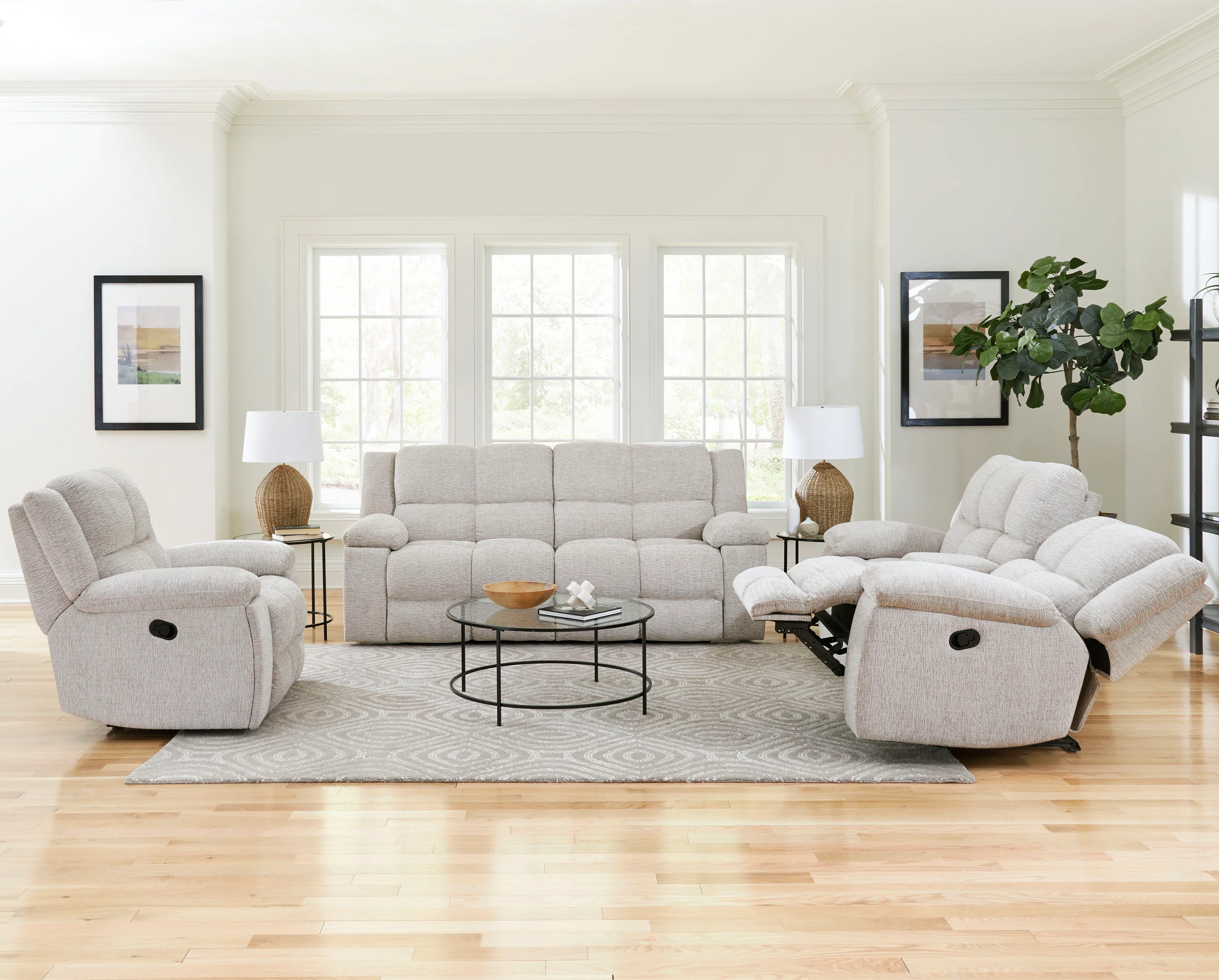 BUSTER - OPAL TAUPE Manual Dual Reclining Console Loveseat - Image 10