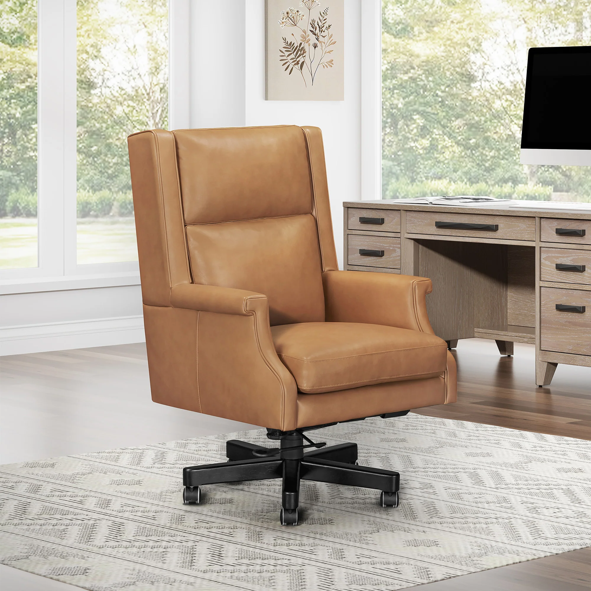 DC-132-RECY - RENAISSANCE CAYANNE Leather Desk Chair - Image 6