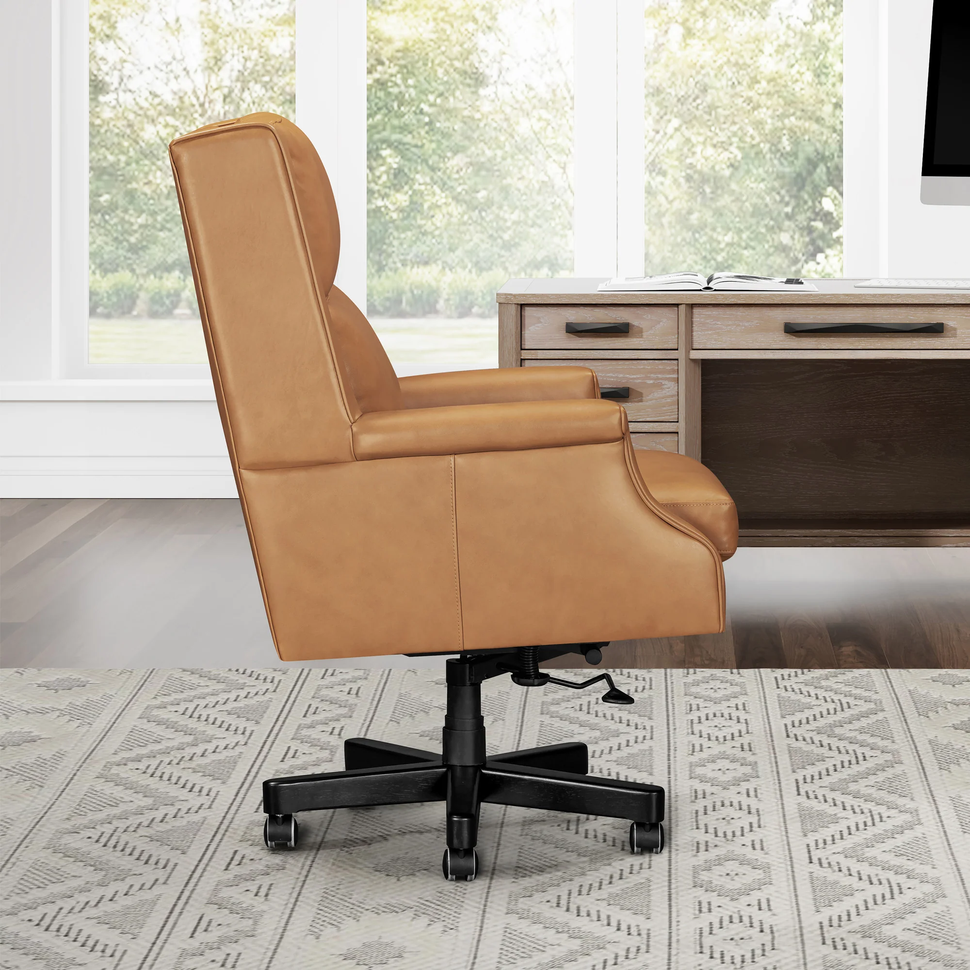 DC-132-RECY - RENAISSANCE CAYANNE Leather Desk Chair - Image 7