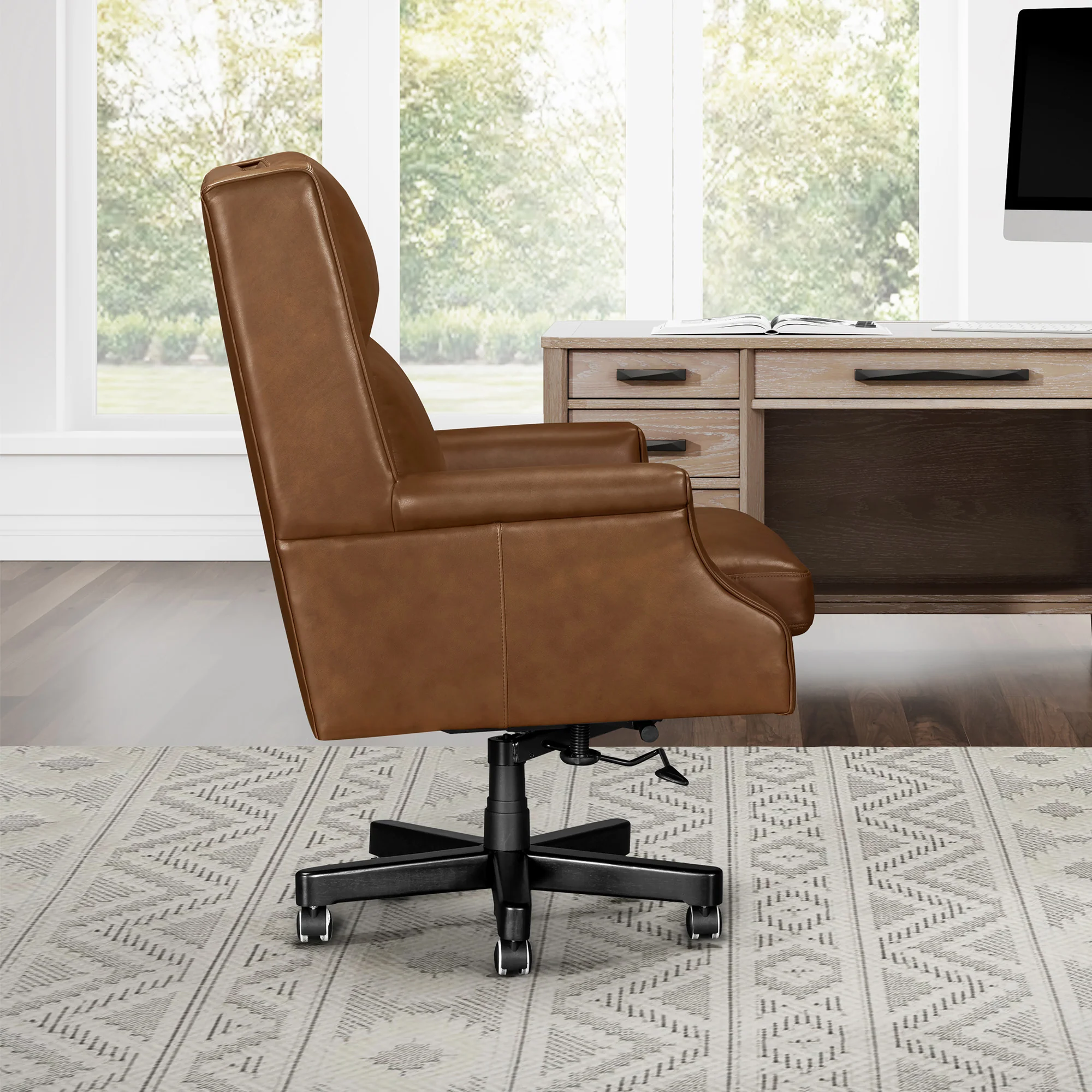 DC-132-RECH - RENAISSANCE CHESTNUT Leather Desk Chair - Image 7