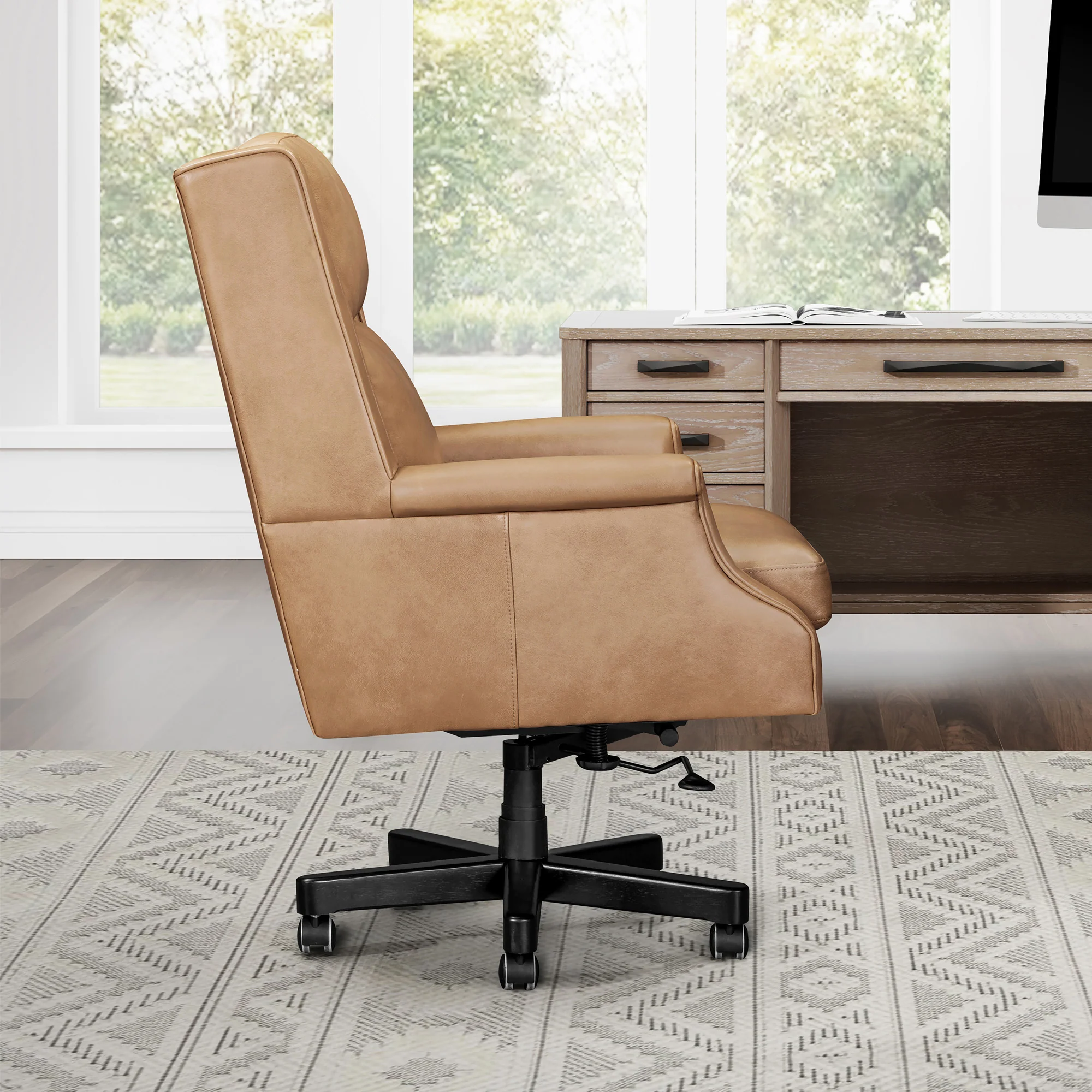 DC-132-RECL - RENAISSANCE CLAY Leather Desk Chair - Image 7