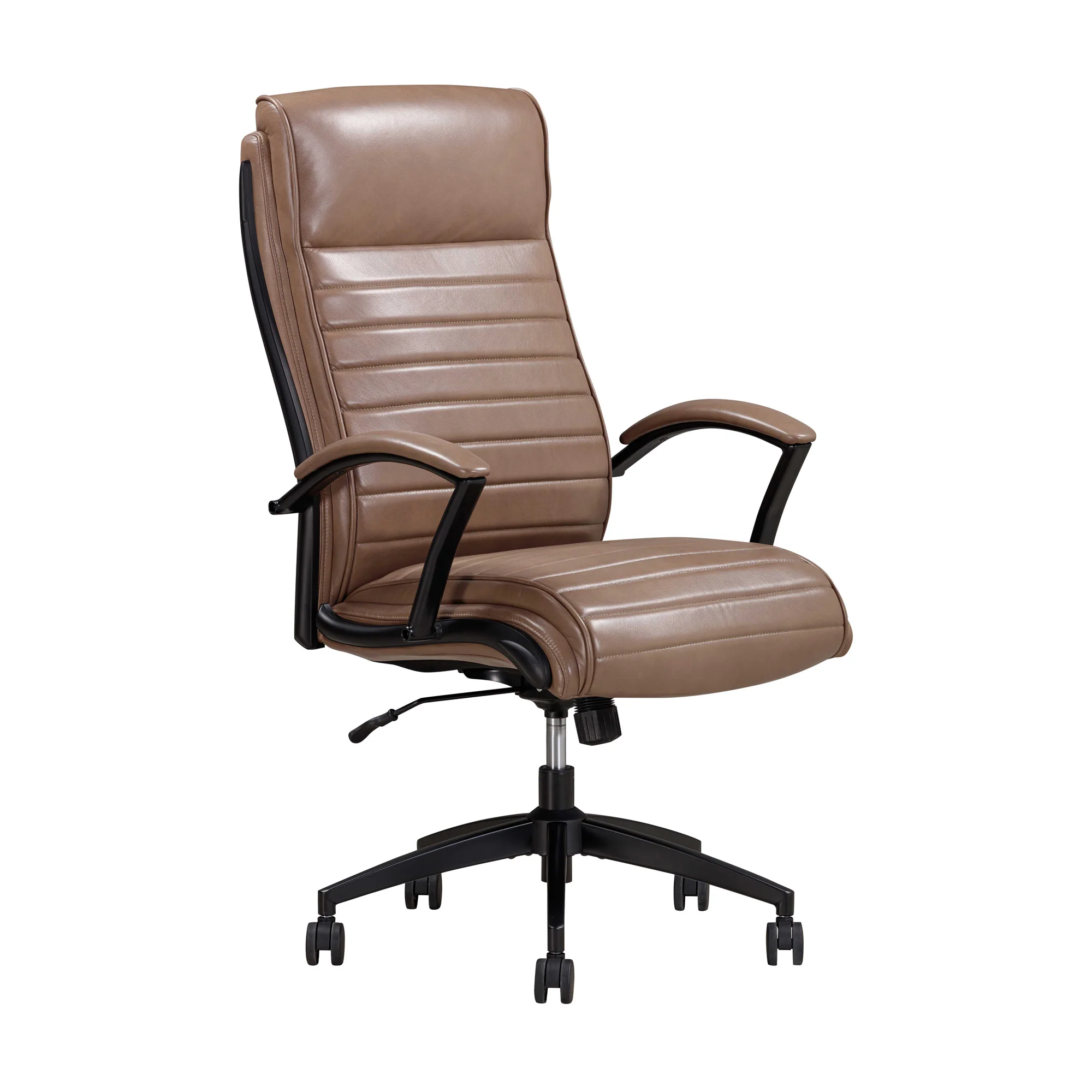DC#370-SMLT - SMOOTH LATTE Leather Desk Chair - Image 4