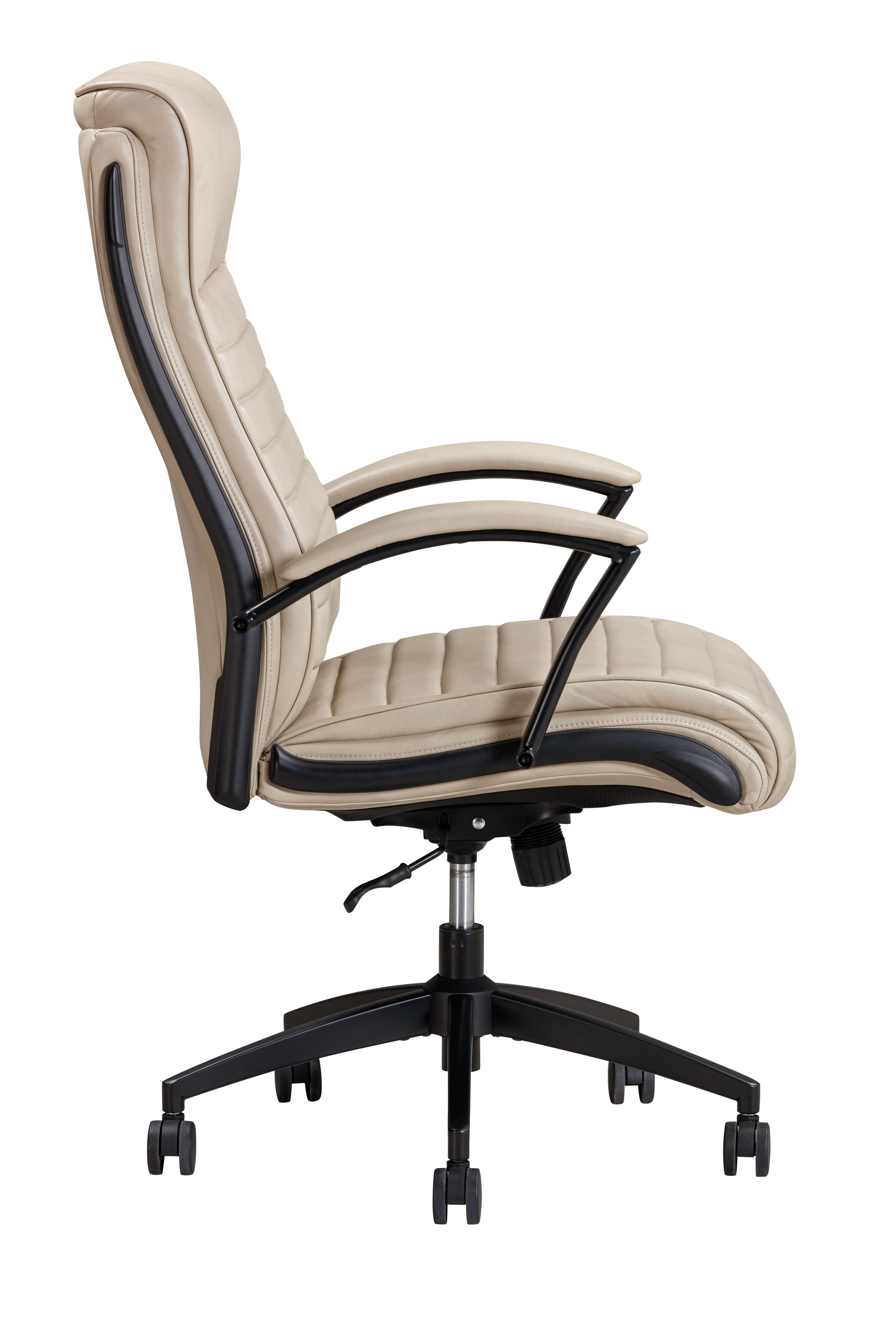 DC#370-ATLI - ANTIQUE LINEN Leather Desk Chair - Image 10