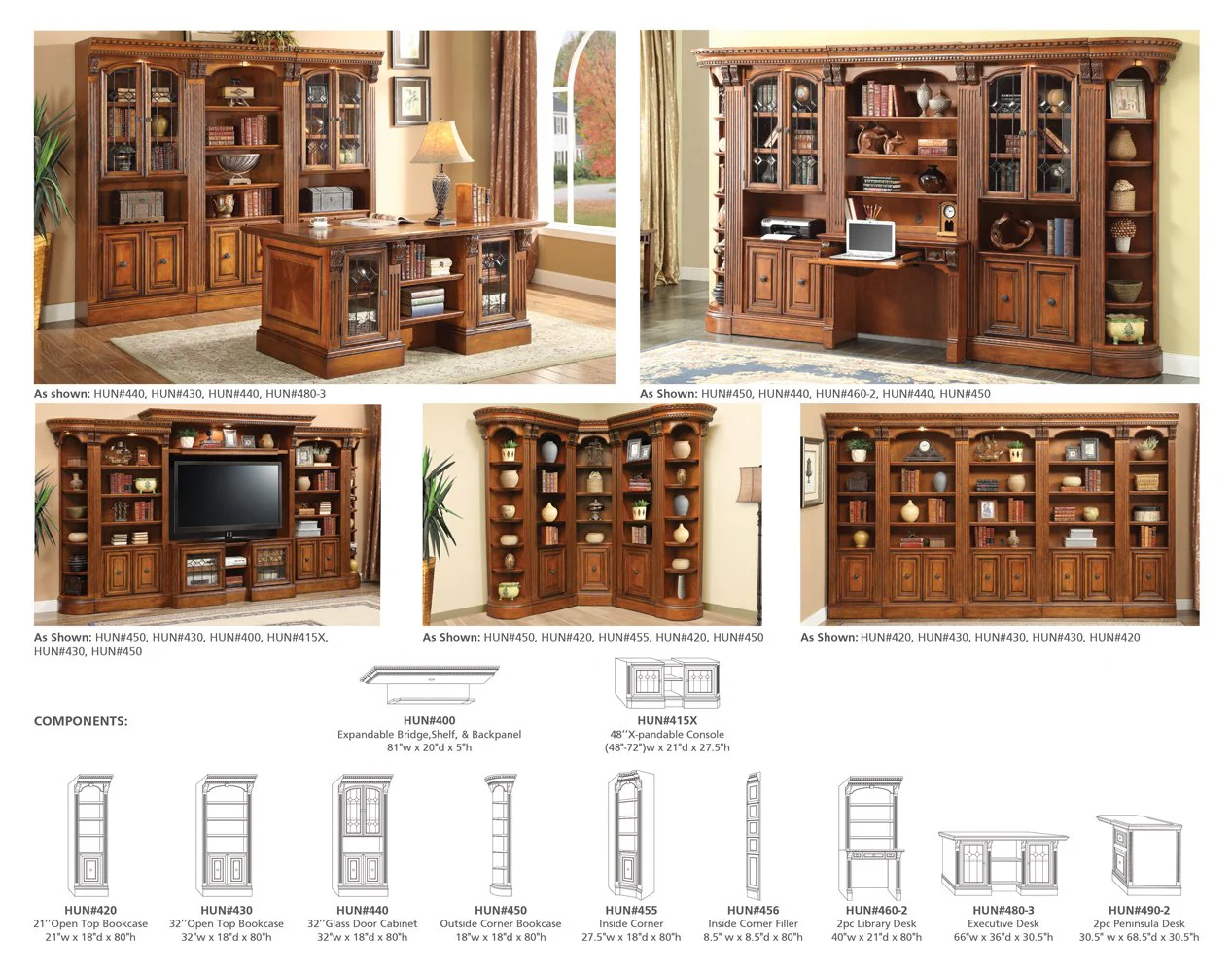 HUNTINGTON Outside Corner Bookcase - Image 4