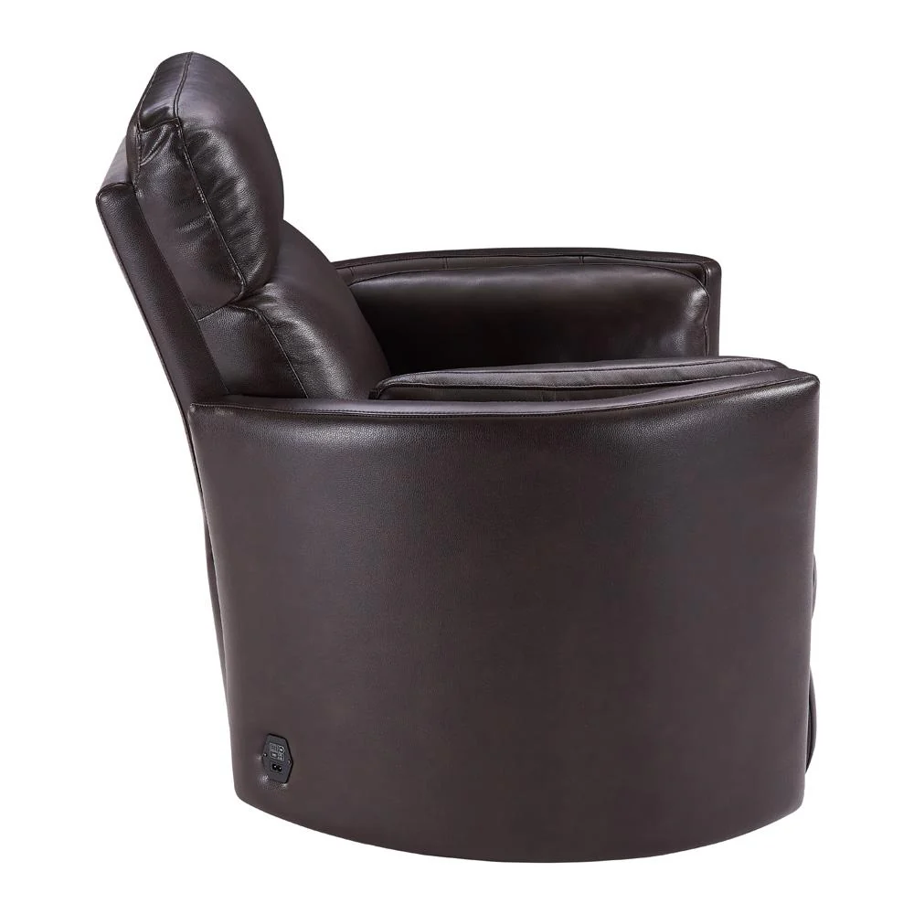 RADIUS - FLORENCE BROWN Powered By FreeMotion Power Cordless Swivel Glider Recliner - Image 5