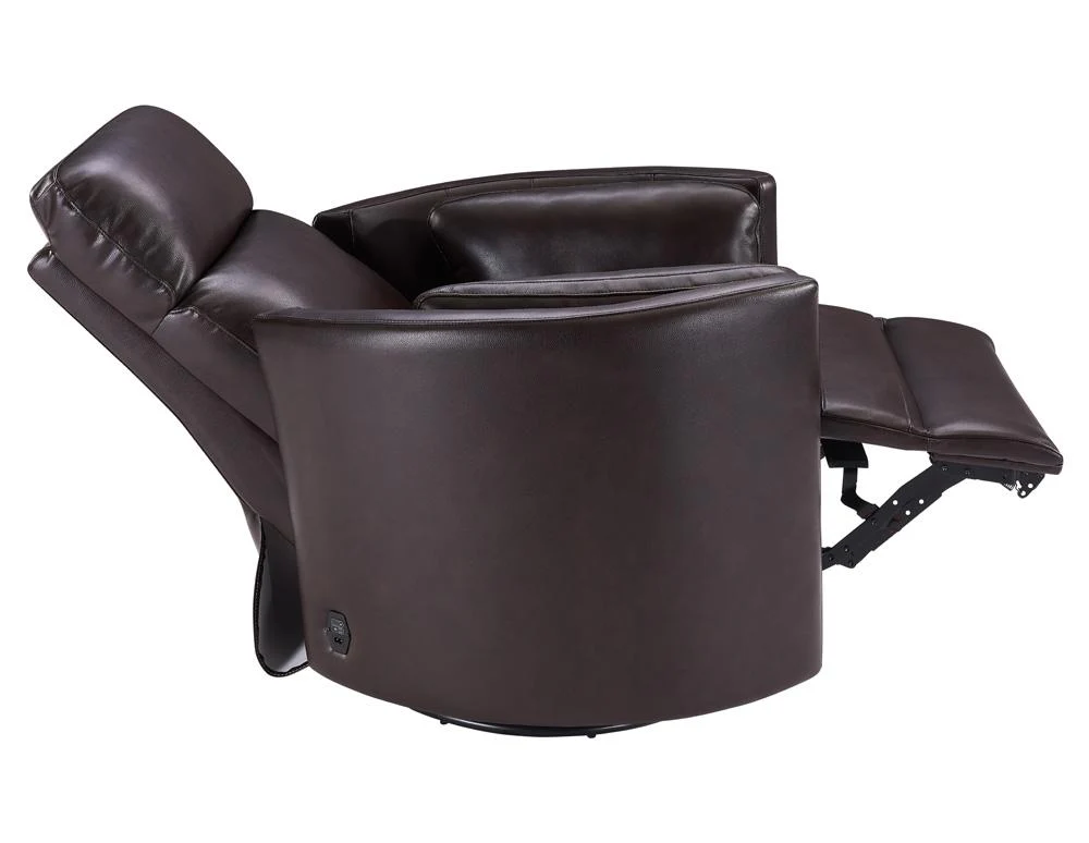 RADIUS - FLORENCE BROWN Powered By FreeMotion Power Cordless Swivel Glider Recliner - Image 6